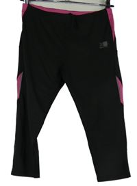 Dámské černo-růžové sportovní funkční capri legíny Karrimor 