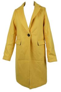 Dámský žlutý flaušový kabát New Look 