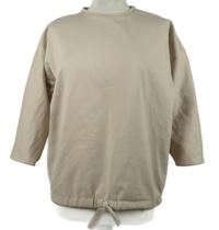 Dámská béžová mikina se stahováním 