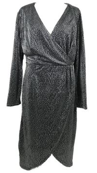 Dámské stříbrné vzorované midi šaty F&F