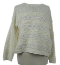 Dámský bílý pruhovaný svetr Sure 