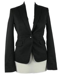 Dámské černé proužkované sako Comma 