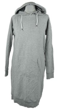 Dámské šedé teplákové šaty s kapucí Up2Fashion 