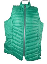 Dámská zelená šusťáková prošívaná zateplená vesta Laura Torelli 