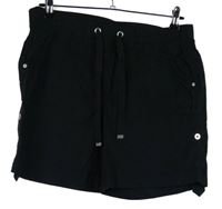 Dámské černé plátěné rolovací kraťasy George