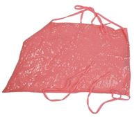 Dámský růžový flitrový crop top na zavazování PrettyLittle Thing