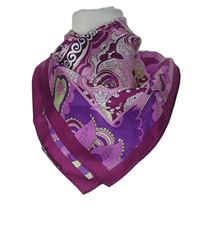 Dámský růžovo-tmavorůžový vzorovaný šátek 