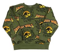 Khaki mikina s dinosaury - Jurský svět zn. H&M