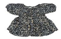 Černá halenka s leopardím vzorem Next