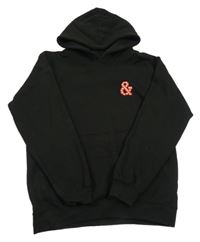 Černá mikina s nášivkou a kapucí AWDis