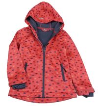 Růžová softshellová bunda s listy a kapucí Crivit