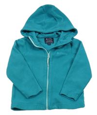 Tyrkysová fleecová propínací funkční mikina a kapucí Mountain Warehouse