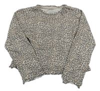 Bílé crop triko s leopardím vzorem M&S