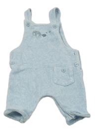 Světlemodré sametové laclové tepláky se slony Next