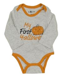 Šedo-oranžové body s dýní a nápisy So Cute