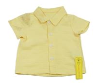 Nové - žlutá žebrovaná košile