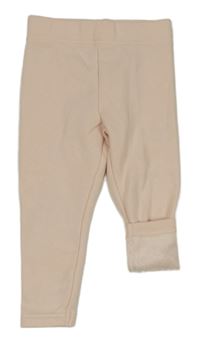Světlerůžové zateplené legíny Primark