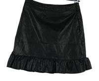 Dámská černá koženková sukně New Look