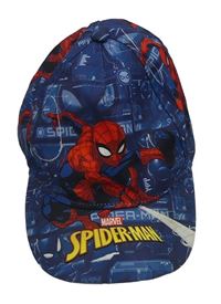 Tmavomodrá vzorovaná kšiltovka se Spidermanem 