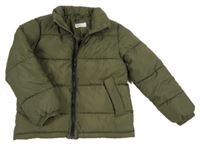 Khaki šusťáková zimní bunda H&M