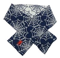 Tmavomodro-bílá vzorovaná šála s pavoukem - Spiderman Marvel