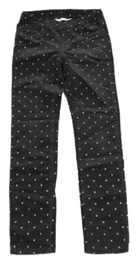 Antracitové manšestrové elastické kalhoty s hvězdami H&M