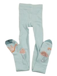 Světlemodré punčocháče s dinosaurem H&M