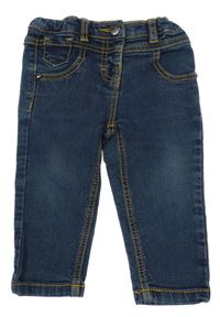 Tmavomodré skinny rifle 