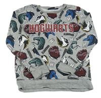 Šedá vzorovaná mikina - Harry Potter 