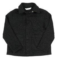 Černá melírovaná tepláková košilová bunda M&S