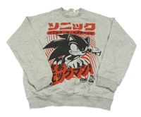 Šedá mikina se Sonicem H&M