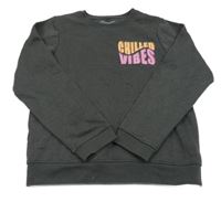 Tmavošedá mikina s nápisem Primark