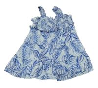 Světlemodré šaty s listy Place