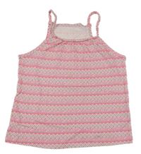 Neonově růžovo-pomněnkový vzorovaný top Yd.