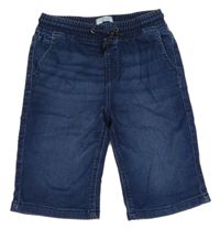 Tmavomodré teplákovo/riflové kraťasy Primark