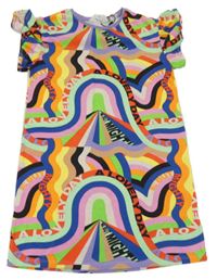 Barevné vzorované teplákové šaty s nápisy H&M