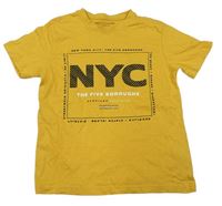 Žluté tričko s nápisy Primark 
