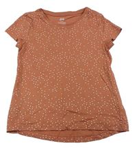 Starorůžové tričko se srdíčky H&M