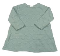 Zelenošedé teplákové šaty se srdíčky H&M
