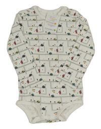 Nové - Bílé body s auty zn. Topolino