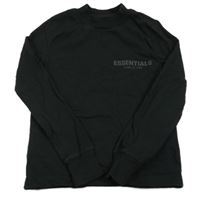 Černé triko s nápisem Eeentials