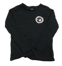 Černé triko s vesmírem Sinsay 