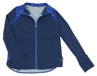 Tmavomodro-modrá funkční sportovní bunda Decathlon