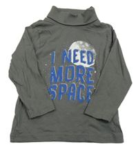 Šedé triko s nápisem a rolákem Lupilu