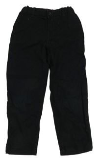 Černé plátěné chino kalhoty H&M