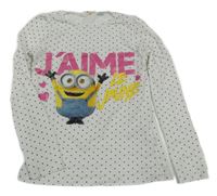 Bílé puntíkované triko s Mimoněm H&M