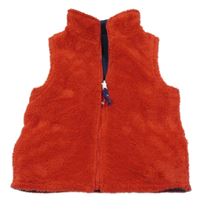 Červená chlupatá oboustranná vesta Kite