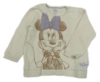Smetanové vzorované triko s Minnií Disney