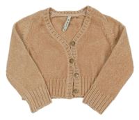 Broskvový propínací crop žinylkový svetr Pepe Jeans 