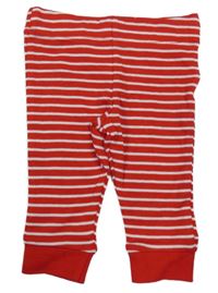 Červeno-bílé pruhované tepláky F&F